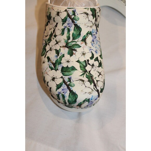 NIB Dansko Women's Professional Leather Wood Heel Clog White Blossom EU 40 - Picture 3 of 6